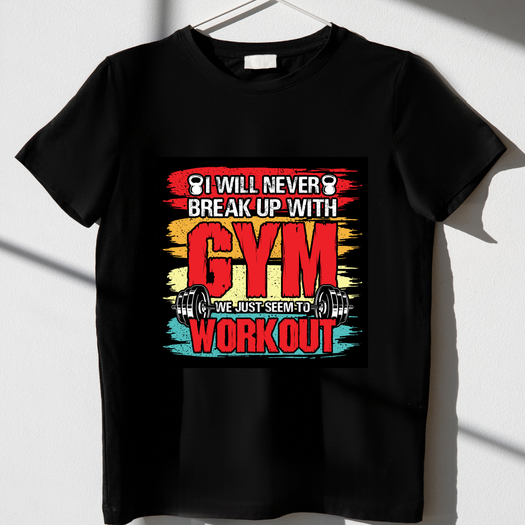 Never breakup with gym- Premium Unisex T-Shirt