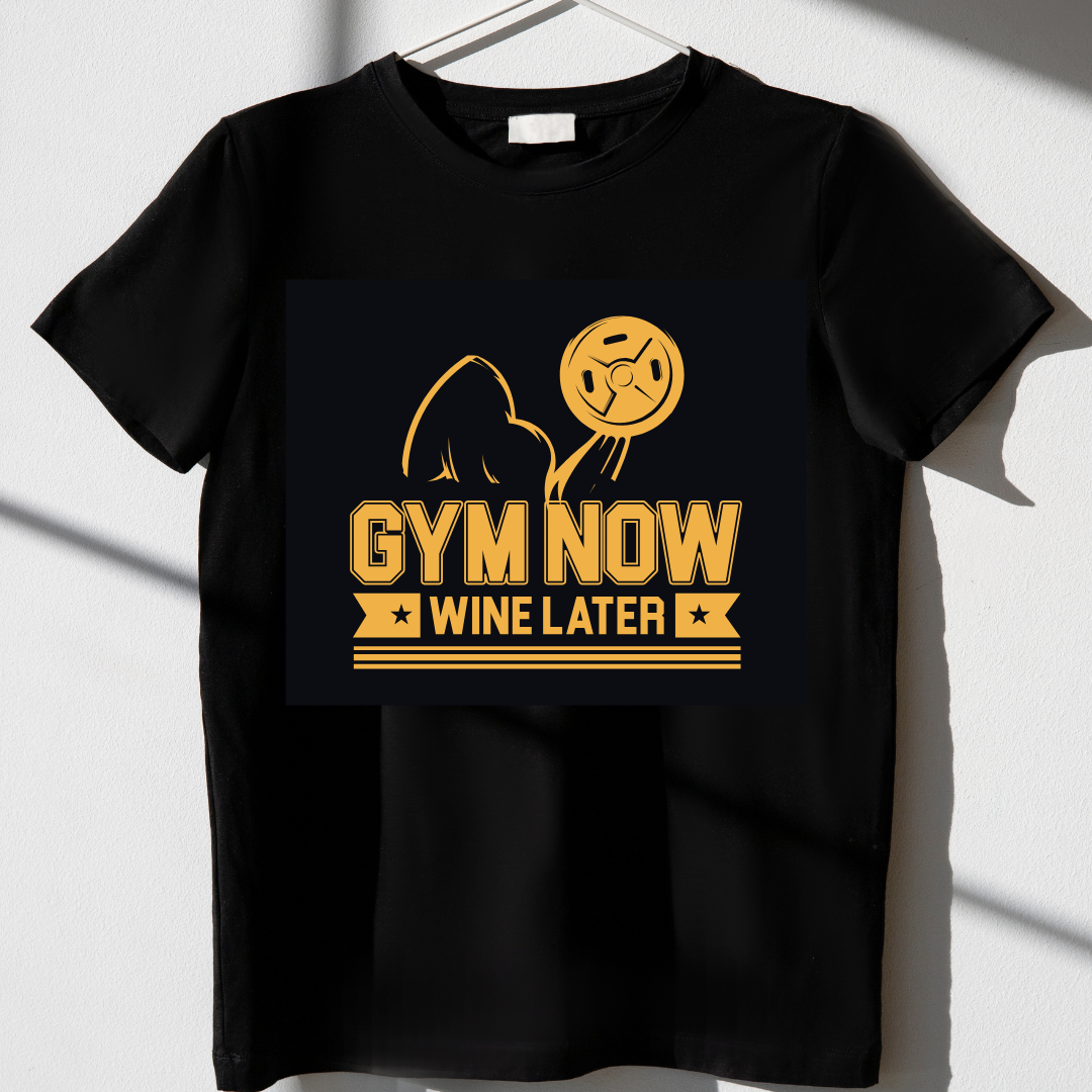 Gym Now, Wine Later - Premium Unisex T-shirt