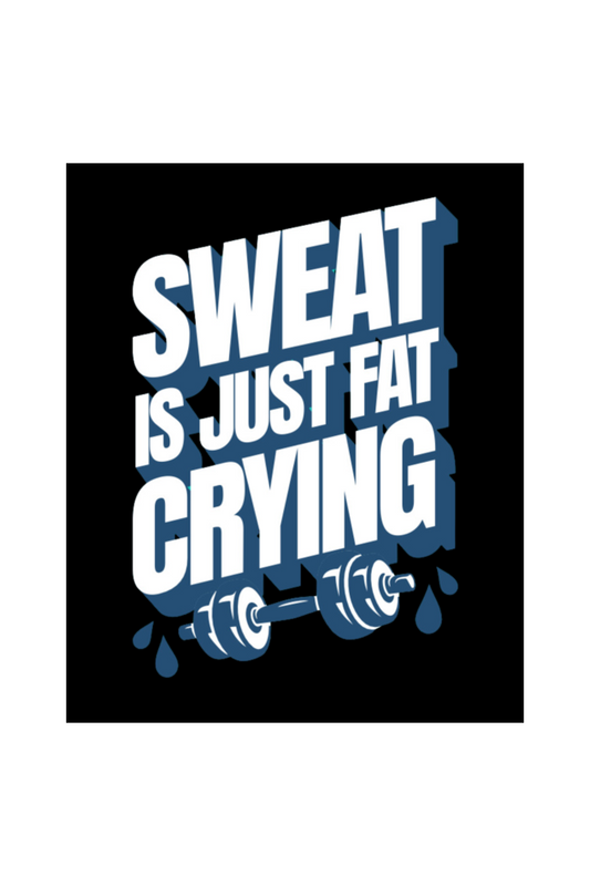 Sweat is just fat crying (Black) - Premium Unisex T-shirt