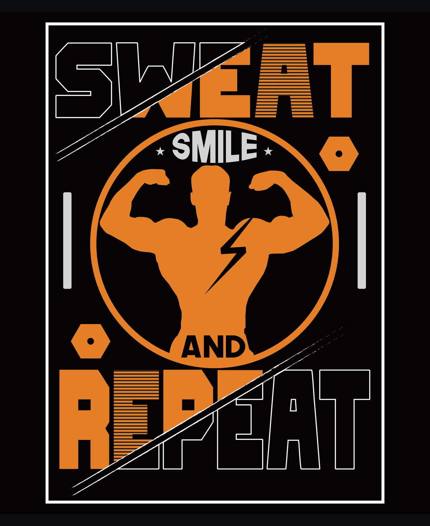 Sweat, Smile & Repeat - Premium Unisex T-shirt
